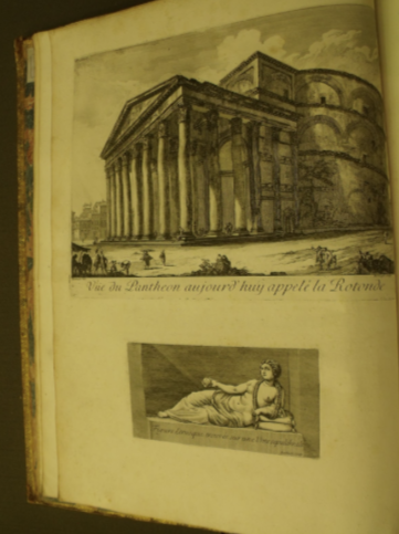 Page of a book showing the pantheon